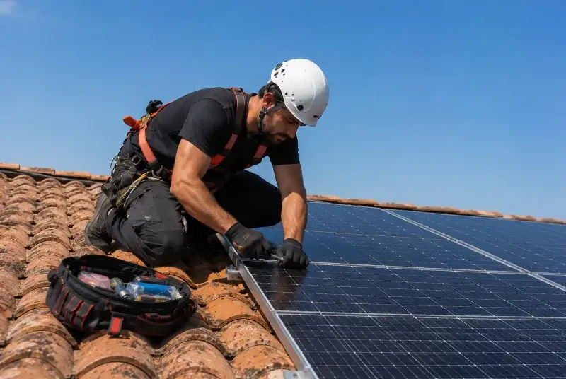 Maintenance et monitoring de panneaux solaires à Combas