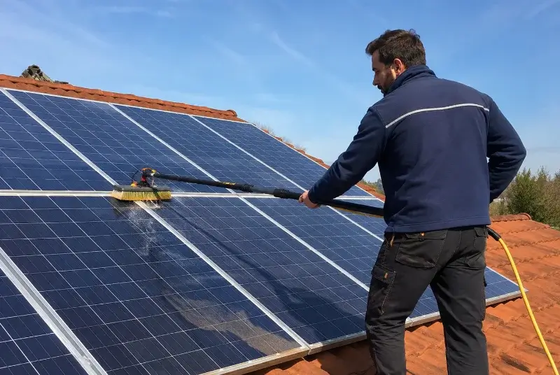 Nettoyage et entretien de panneaux solaires à Combas